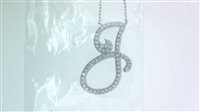Halskette Venerio Dame Alfabeto in Silber Zirconia J CORSIVO ZIRC AG - J CORSIVO ZIRC AG